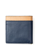 Green Hermitage Zeus Vegan Leather Men's Wallet (Navy Blue & Caramel )