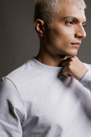 Carbontree Organic Cotton Men Mist Mel Mens Carbon Sweatshirt