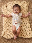 Greendigo Organic Cotton Pack of 2 Jhablas for Newborn Babies - White