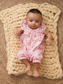 Greendigo Organic Cotton Pack of 1 Romper for Newborn Baby Girls - Pink
