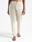 Livbio Organic Cotton & Natural Dyed Womens Henna Green Color Slim Fit Pants