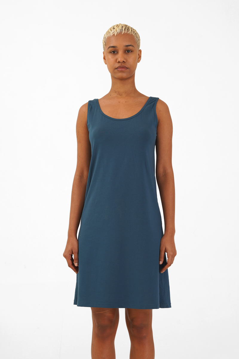 Nude & Not Organic Cotton Tank Dress (Majolica Blue)