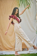 The Conscious Closet White Rock and Congo Brown Rock Shadow Jumpsuit