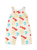 Greendigo Organic Cotton Pack of 1 Romper for Newborn Baby Girls - Off White