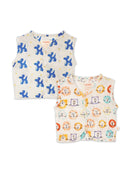 Greendigo Organic Cotton Pack of 2 Jhablas for Newborn Babies - White