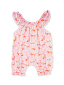Greendigo Organic Cotton Pack of 1 Romper for Newborn Baby Girls - Pink