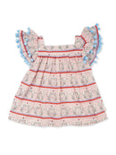 Greendigo Organic Cotton Pack of 1 Frock for Newborn Baby Girls - Pink