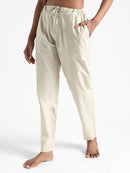 Livbio Organic Cotton & Natural Dyed Womens Henna Green Color Slim Fit Pants