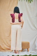 The Conscious Closet White Rock and Congo Brown Rock Shadow Jumpsuit
