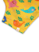 Greendigo Organic Cotton Pack of 1 Romper for Newborn Baby Girls - Yellow