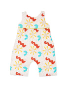 Greendigo Organic Cotton Pack of 1 Romper for Newborn Baby Girls - Off White