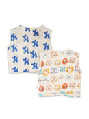 Greendigo Organic Cotton Pack of 2 Jhablas for Newborn Babies - White