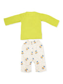 Greendigo Organic Cotton Pack of 2 Kurta and Pant for Newborn Baby Boys - Green