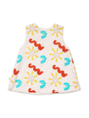 Greendigo Organic Cotton Pack of 1 Frock for Newborn Baby Girls - Off White