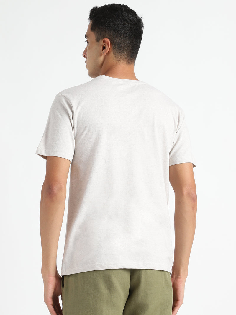 Livbio Organic Cotton & Naturally Fiber Dyed Grey Melange Men's T-shirt