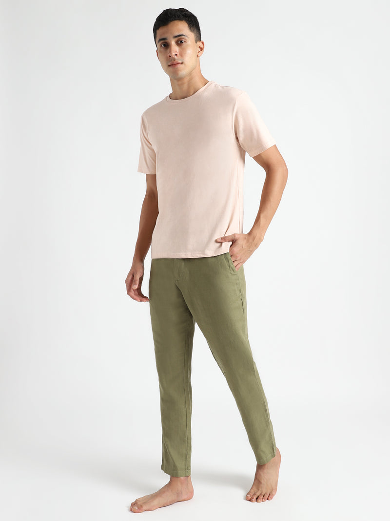 Livbio Organic Cotton & Naturally Fiber Dyed Baby Pink Men's T-shirt