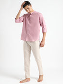 Livbio Organic Cotton & Naturally Dyed Mens Round Neck Purple Haze Shirt