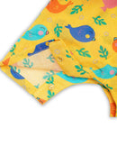 Greendigo Organic Cotton Pack of 1 Romper for Newborn Baby Girls - Yellow