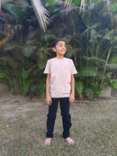 Livbio Organic Cotton & Naturally Fiber Dyed Soil Brown Kids T-shirt