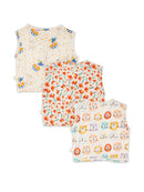 Greendigo Organic Cotton Pack of 3 Jhablas for Newborn Babies - White
