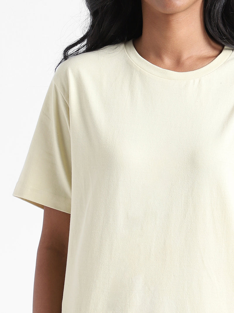 Livbio Organic Cotton & Naturally Dyed Turmeric Yellow Women's T-shirt