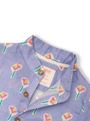 Greendigo Organic Cotton Pack of 1 Shirt for Newborn Baby Boys - Blue