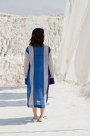 The Loom Art Salted Sea Handwoven Chanderi Silk Shirt Dress