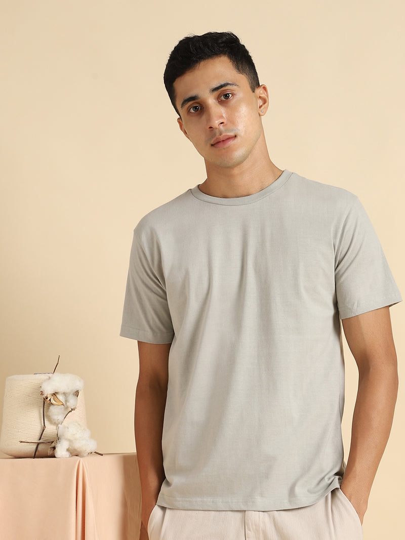 Livbio Organic Cotton & Naturally Dyed Slate Grey Men's T-shirt