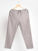 Livbio Organic Cotton & Natural Dyed Womens Iron Grey Color Slim Fit Pants