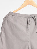 Livbio Organic Cotton & Natural Dyed Womens Iron Grey Color Slim Fit Pants