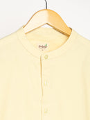 Livbio Organic Cotton & Naturally Dyed Mens Round Neck Lemon Yellow  Shirt
