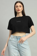 Dvrzi Black Signature Cropped Tee