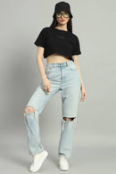 Dvrzi Black Signature Cropped Tee