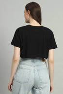 Dvrzi Black Signature Cropped Tee
