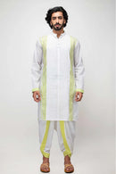 Sepia Stories Camiz Cotton Kurta in White Lime