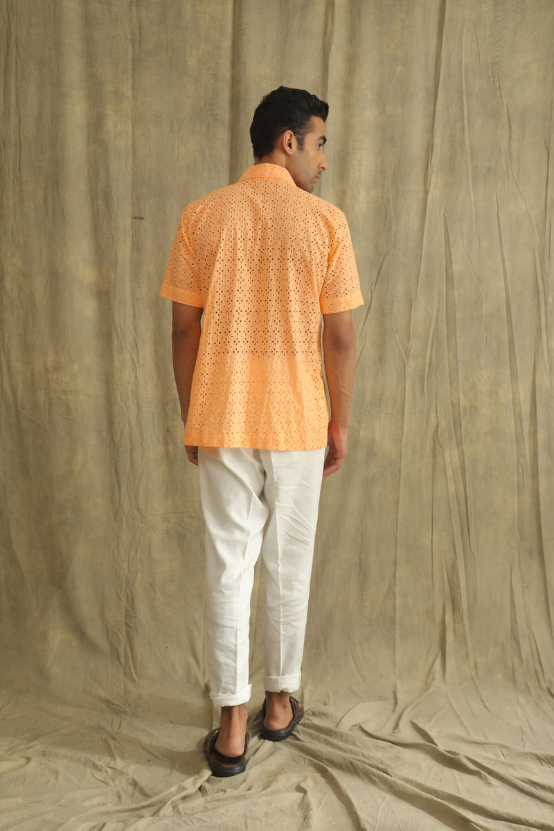 Label Muslin Orange Shadow Work Shirt