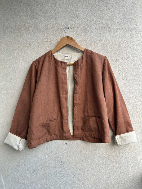 With N. City Shacket - Terracotta