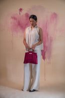 Lafaani Phosphene Gathered Blouse & Side Slit Pants - Kora