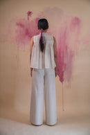 Lafaani Phosphene Gathered Blouse & Side Slit Pants - Kora