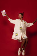 The House of Hemp White Awww Phool Shirt