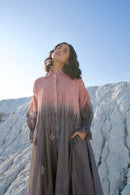 The Loom Art Sunset Shore Handwoven Chanderi Silk Dress