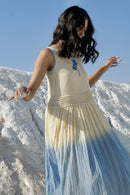 The Loom Art Golden Sky Handwoven Chanderi Silk Dress