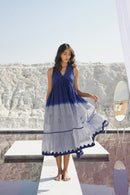 The Loom Art Space Slate Handwoven Chanderi Silk Dress