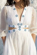 The Loom Art Lily Bloom Handwoven Chanderi Silk Dress