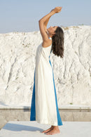 The Loom Art Morning Sky Handwoven Chanderi Silk Dress
