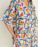 Rias Jaipur Escher Co-ord Shirt With Skirt