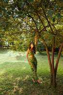 The Conscious Closet Muddy Green Bush Maze Bralette