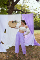 The Conscious Closet Cold Purple Lavender Ash Women Trousers