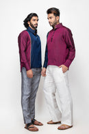 Sepia Stories Vanz Cotton Kurta in Navy