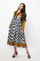 Sepia Stories Larkai Cotton Dress in Black & White